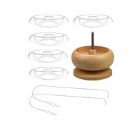 rongweiwang Ensemble de bols à perles en bois pour la création de bijoux et projets loisirs créatifs avec aiguilles à Kit bricolage pour les arts et l'artisanat.