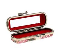 rongweiwang Étui à à lèvres avec Miroir orné d'un Motif rétro de pivoines, pour lèvres et Gloss, et écrin Bijoux avec Miroir pour Sac Main.