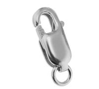 rongweiwang Fermoir mousqueton pour collier, Bracelet, bijoux à faire soi-même, recherche de foie blanc, 1 pièce, Argent blanc, 10mm