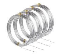 rongweiwang Fil d'aluminium flexible de 1 mm, idéal pour la création de bijoux, le travail du métal, la confection boucles d'oreilles, couronnes, bijoux et projets floraux. Convient également pour