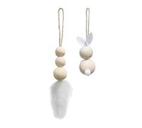 rongweiwang Guirlande de Perles en Bois pour Pâques : Un Choix idéal pour Une décoration Unique à la Maison, au Bureau dans Tout Cadre Rustique. Plateau à étages en Perles de Bois Lisses, réaliser