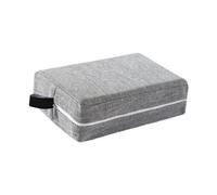 rongweiwang Housse de bloc de yoga lavable et légère, antidérapante et zippée, accessoire idéal pour le Pilates, le yoga et le fitness, la méditation, les exercices, Gris, 23 x 15 x 7.5 cm