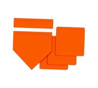 rongweiwang Jeu de Baseball Complet avec Base de Lanceur, Plaque Lanceur et Caoutchouc Lancer. Jeu Baseball à Lancer dans Le Jardin, Orange