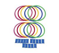 rongweiwang Jeu de marelle à la Maison, Grille de Saut Facile à Installer, Ensemble de Jeu favorisant l'activité et l'engagement des Enfants Pendant Leurs Moments de, Anneaux, 38 cm