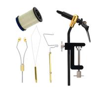 rongweiwang Kit Complet d'outils de Montage de Mouches pour débutants et Professionnels, Comprenant Un Outil de Montage et Les Accessoires Essentiels : Porte- et Porte-, Blanc