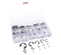 rongweiwang Kit de circlips de type E contenant 225 circlips type E assortis, fabriqués en acier inoxydable 304 trempé et durable pour une longue durée vie. Assortiment et d'anneaux