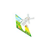 rongweiwang Kit de générateur éolien Scientifique - Jouet éducatif interactif Stimulant la curiosité des Jeunes innovateurs - Circuit en Papier pour éolienne - Circuit électrique de Base