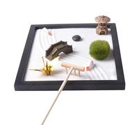 rongweiwang Kit de Jardin Zen de Bureau, Table à Sable, Accessoire Table, Espace méditation pour la Maison Le Bureau. Décoration pour la Maison Le, Jardin Zen pour Salon, Bouddha