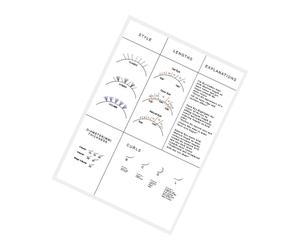 rongweiwang Livre de pratique de formation des cils Tableau complet cartographie des cils professionnel facile à lire pour le développement compétences Tableau pratique en papier Formation