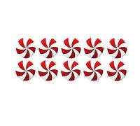 rongweiwang Lot de 10/20 gants en silicone à la menthe de Noël pour armoires, avec boucle bouton universelle blanche, poignée classique, 10 pièces