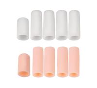rongweiwang Manchon de doigt tubulaire élastique et confortable, découpable, portable et de format voyage. Réduit la douleur des orteils en marteau et les callosités. Réutilisable et format voyage.