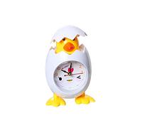 rongweiwang Mignon coquille d'oeuf poussin réveil à piles mode bureau chevet horloges décor à la maison pour enfants salon, Blanc