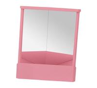 rongweiwang Miroir de maquillage non réversible pour coiffeuse, finition lisse pour une image fidèle, idéal pour se maquiller. Miroir sur pied non réversible, rose, 23 x 19 cm