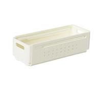 rongweiwang Panier de Rangement rétractable Unique pour tiroir de penderie, idéal pour Maintenir l'ordre dans Votre Maison Votre Salle Bain, Blanc Petit