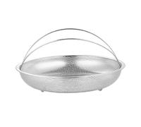 rongweiwang Panier vapeur en acier inoxydable avec poignées confortables - Cuisiner et organiser son espace - Insert pour panier vapeur en acier inoxydable, Argent, Poignée intérieure L