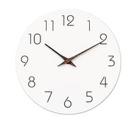 rongweiwang Panneau de densité Horloge Murale Style Simple Course silencieuse tenture Murale alimentée par Batterie Chambre Salon horloges, Type 1, 10 Pouces