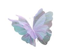 rongweiwang Papillons artificiels en fil de soie pour mariages et fêtes, conçus pour créer des moments magiques et des souvenirs inoubliables, Violet, 50 cm