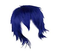 rongweiwang Perruque unisexe confortable pour cosplay, cheveux courts, style hérissé, idéale pour les soirées et événements à thème. Peut être chauffée (ne pas dépasser