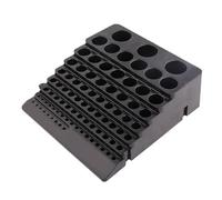 rongweiwang Plateau de rangement pour fraises CNC à 85 trous. Boîte de rangement noire robuste pour fraises CNC, idéale pour les défonceuse à longue durée vie.