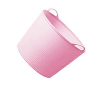 rongweiwang Poignée flexible pour baignoire de 40 L, panier à linge sale, panier de rangement pour jouets et linge, seau de rangement, seau de douche pour, Rose