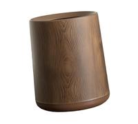 rongweiwang Poubelle en Plastique Grain de Bois avec Ouverture sur Le Dessus pour Chambre à Coucher, intérieur extérieur, Salon, sans Base, Couleur café, avec Socle