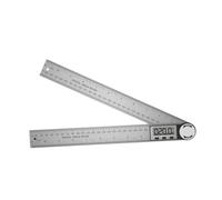 rongweiwang Rapporteur d'angle numérique en acier inoxydable, grande échelle, haute précision, outil de mesure électronique professionnel, Argent, Échelle de 300 mm