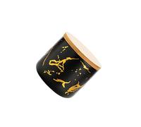 rongweiwang Sucrier Moderne en céramique avec Couvercle hermétique et Distributeur de Sucre pour la Cuisine et la Maison, Blanc S, Noir, S