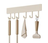 rongweiwang Support de barre de cuisine pour,blanc lait 30cm | Support de barre de cuisine pour spatule, crochet sans perçage