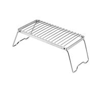 rongweiwang Support de Cuisson Pliable en Acier Inoxydable pour feu de Camp, Robuste et idéal pour Transporter du matériel de Cuisine Lourd. Grilles de Cuisson Pliables et