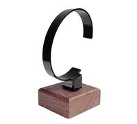 rongweiwang Support de montre multifonctionnel, support de rangement, Base en bois, présentoir montre, bijoux, bracelets, présentoir, vitrine, comptoir, vente au détail, Noir, 5x5x10.5cm