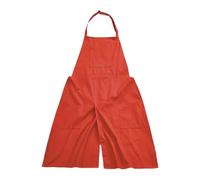 rongweiwang Tablier de poterie avec Poches pour Femmes Tablier à Jambe Fendue pour Les potiers Travail Artistique, Orange, Hauteur 100 cm