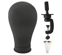 rongweiwang Tête de mannequin trépied pour teinture, perruques, coiffure, cheveux humains, options de présentation, mannequin de séchage en mousse, kit de