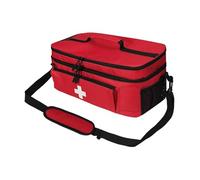 rongweiwang Trousse de premiers secours de voyage vide, compacte et dotée d'un double compartiment offrant un espace rangement pour les médicaments et autres articles première nécessité.