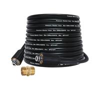 rongweiwang Tuyau pour Nettoyeur Haute Pression 3200 psi avec raccord fileté Femelle M22 Inclus. Le Tuyau et Le coupleur d'extension sont en PVC, 10m