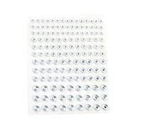 rongweiwang Yeux Visage Strass Autocollants Cristal sans Colle Front Maquillage Festival Accessoire Bricolage Nail Art décorations pour Les Femmes, Blanc