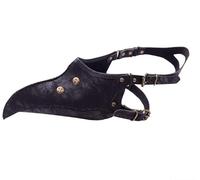 RongXuan Masque de médecin de la peste - Nez long - Motif oiseau - Steampunk - Noir - Pour Halloween, carnaval, mascarade, fête - Accessoires de costume