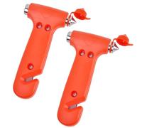 RONGZUBAT Lot de 2 Coupe-Ceinture d’Urgence et Marteau Brise-Vitre, Marteau de Secours Double-Tête Outil de Sauvetage Coupe-Ceinture et Brise-Glace pour Voiture, Bus, Camion, Van
