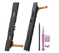RongZy 1 paire de glissières de poignée gauche et droite pour Nintendo Switch/Switch OLED Pièces de rechange compatibles avec Nintendo Switch/Switch OLED Joycon avec kit de réparation