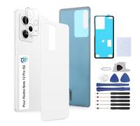 RongZy Batterie Couvercle Remplacement pour Xiaomi Redmi Note 12 Pro 5G Coques Arrière pour Redmi Note 12 Pro 5G Cache Batterie pour Téléphone de Remplacement(Blanc)