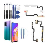 RongZy Bouton Power/Volume Câble Flexible pour Oppo A94 4G Boutons de Contrôle du Volume de Remplacement, Bouton Power on Off Contrôle avec Kit de Réparation