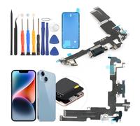 RongZy Connecteur de Charge pour iPhone 14 Plus Port de Charge Dock Connecteur pour iPhone 14 Plus A2632 A2885 A2886 A2887 A2896 de Rechange avec Câble Nappe avec Kit de Réparation