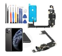 RongZy Connecteur Dock de Rechange pour Iphone 11 Pro 2019 USB Dock Connector Câble Nappe de Rechange avec Kit de Réparation