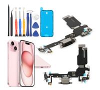 RongZy Connecteur Dock de Rechange pour iPhone 15 USB Dock Connector Câble Nappe de Rechange avec Kit de Réparation