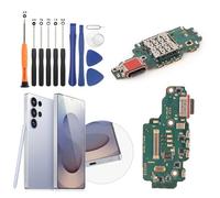 RongZy Connecteur Dock de Rechange pour Samsung Galaxy S25 Ultra S938B USB Dock Connector Câble Nappe de Rechange avec Kit de Réparation