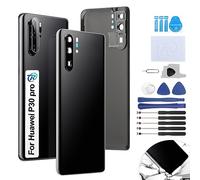 RongZy Coque Arrière pour Huawei P30 Pro VOG-L29 L09 AL00 Batterie Couvercle Rechange pour Huawei P30 Pro VOG-L29 L09 AL00 Cache Batterie pour Téléphone de Remplacement(Noir)