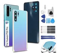 RongZy Coque Arrière pour Huawei P30 Pro VOG-L29 L09 AL00 Batterie Couvercle Rechange pour Huawei P30 Pro VOG-L29 L09 AL00 Cache Batterie pour Téléphone de Remplacement(Bleu Ciel)