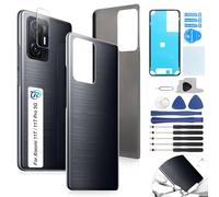 RongZy Coque Arrière pour Xiaomi 11T Batterie Couvercle Rechange pour Xiaomi 11T Pro 5G Cache Batterie pour Téléphone de Remplacement(Gris)