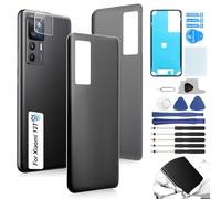 RongZy Coque Arrière pour Xiaomi 12T Batterie Couvercle Rechange pour Xiaomi 12T 22071212AG Cache Batterie pour Téléphone de Remplacement(Noir)