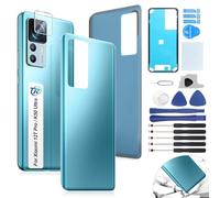 RongZy Coque Arrière pour Xiaomi 12T Pro Batterie Couvercle Rechange pour Xiaomi Redmi K50 Ultra Cache Batterie pour Téléphone de Remplacement(Bleue)