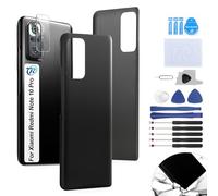 RongZy Coque Arrière pour Xiaomi Redmi Note 10 Pro Batterie Couvercle Rechange pour Xiaomi Redmi Note 10 Pro M2101K6G M2101K6R Cache Batterie pour Téléphone de Remplacement(Noir)